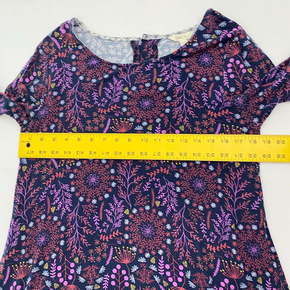 Matilda Jane Floral Dress Long Sleeve Knee Length Womens Large Purple Stretch - Picture 10 of 12